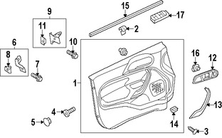 Foto de Panel Interior de Puerta Original para Ford Fiesta 2017 Marca FORD N�mero de Parte D2BZ5823942CB