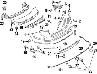 Foto de Soporte de cubierta de parachoques Original para Ford Fiesta Marca FORD N�mero de Parte AE8Z17D942A