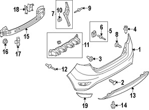 Foto de Soporte de cubierta de parachoques Original para Ford Fiesta Marca FORD N�mero de Parte AE8Z17D942C