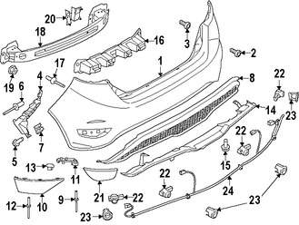 Foto de Barra de impacto de parachoque Original para Ford Fiesta Marca FORD N�mero de Parte AE8Z17906B