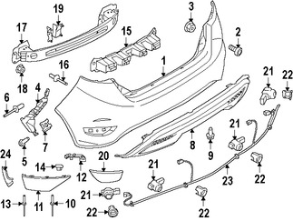 Foto de Cubierta del parachoques Original para Ford Fiesta 2014 2015 2016 2017 Marca FORD Remanufacturado Nmero de Parte D2BZ17906AB