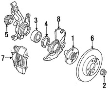 Foto de Tuerca de Eje Original para Ford Escort Ford Probe Mercury Tracer Marca FORD Nmero de Parte E92Z3B477A