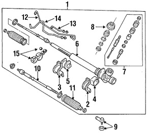 Foto de Buje de Montaje de Pin y Cremallera Original para Ford Escort Mercury Tracer Marca FORD Nmero de Parte F1CZ3C716A