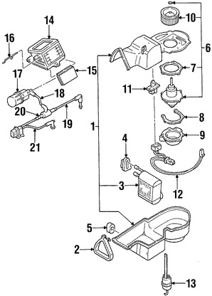 Foto de Rueda del Motor de Ventilador Original para Ford Escort Mercury Tracer Marca FORD Nmero de Parte F1CZ19834A