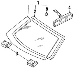 Foto de Parabrisas de Cristal Original para Ford Escort Mercury Tracer Marca FORD Nmero de Parte F7CZ5403100BA