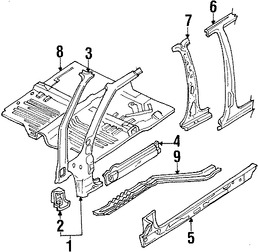 Foto de Estribo Original para Mercury Tracer Ford Escort Marca FORD Nmero de Parte F8CZ5410111AA