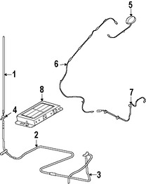 Foto de Mstil de Antena de Radio Original para Ford F-150 Ford Mustang Ford Escape Ford Ranger Lincoln Mark LT Mercury Mariner Marca FORD Nmero de Parte 8R3Z10E893B