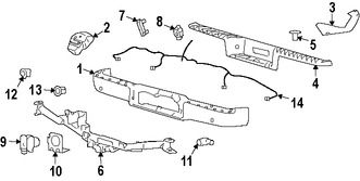 Foto de Sensor de ayuda para Estacionar Original para Ford  Mercury Lincoln Marca FORD Nmero de Parte 3F2Z15K859BA