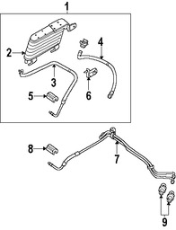 Foto de Manguera de Enfriado de Aceite Transmisin Automtica Original para Ford Explorer Ford Explorer Sport Trac Mercury Mountaineer Marca FORD Nmero de Parte 7L2Z7R081E