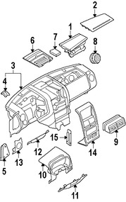 Foto de Cubierta de Panel de Instrumentos Original para Mercury Mountaineer Ford Explorer Ford Explorer Sport Trac Marca FORD Nmero de Parte 6L2Z78042A82AAC