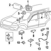 Foto de Mdulo de control del Air Bag Original para Mercury Mountaineer 2006 Ford Explorer Sport Trac 2007 Ford Explorer 2007 2008 2009 2010 Marca FORD Nmero de Parte 7L2Z14B321C