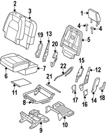 Foto de Cubierta de Asiento Original para Ford Explorer Ford Explorer Sport Trac Mercury Mountaineer Marca FORD Nmero de Parte 8L2Z7863804GA