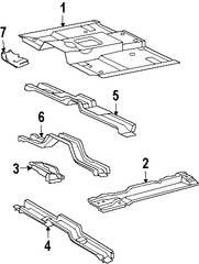 Foto de Travesano Plataforma de Piso Original para Ford Explorer Ford Explorer Sport Trac Mercury Mountaineer Marca FORD Nmero de Parte 6L2Z7810624AA