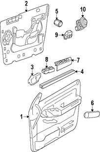 Foto de Interruptor de vidrio elctrico de la puerta Original para Ford Expedition Ford Explorer Ford Edge Ford Explorer Sport Trac Mercury Mountaineer Marca FORD Parte #8L1Z14529AA