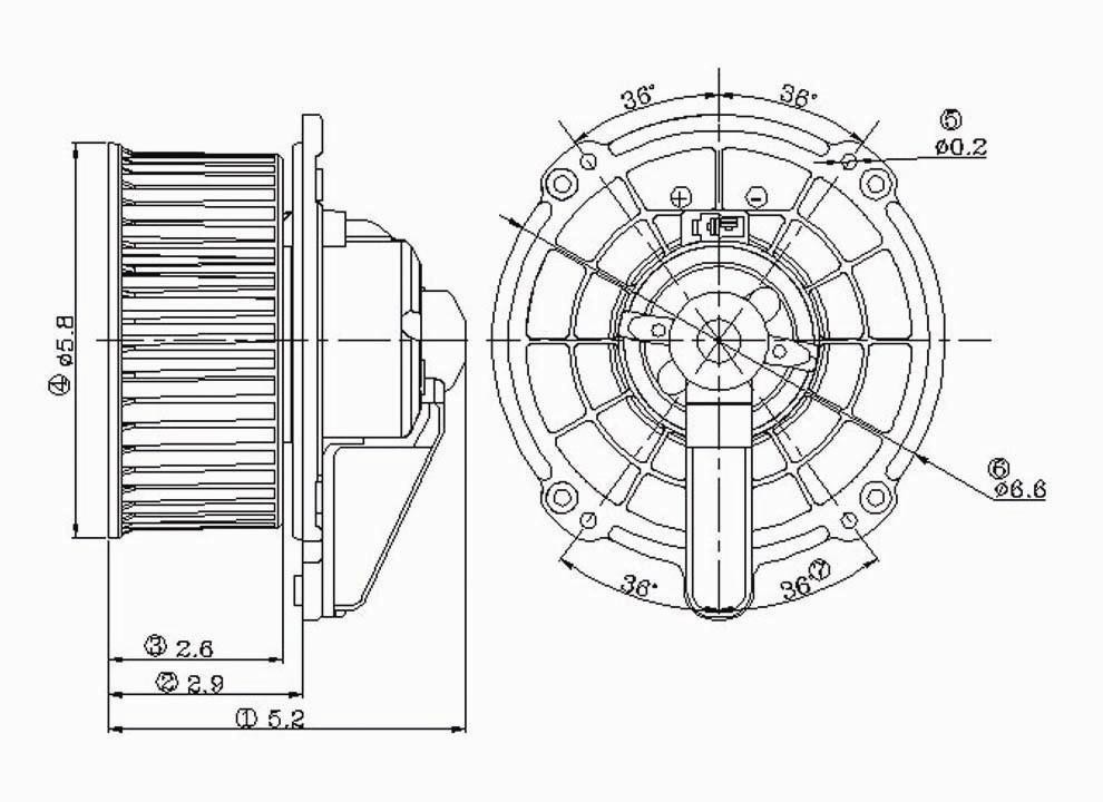 Foto de Motor del ventilador HVAC para Isuzu Trooper 1994 1999 2000 Marca GLOBAL PARTS Nmero de Parte 2311612