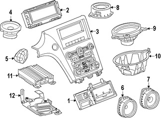 Foto de Altavoz Original para Saab 9-5 2010 2011 Marca GM N�mero de Parte 13240950