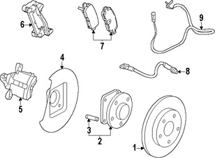 Foto de Cubierta de Polvo de Frenos Original para Saab 9-5 2010 2011 Marca GM Nmero de Parte 20941793