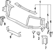 Foto de Deflector de aire soporte de radiador Original para Saab 9-7x 2005 2006 2007 2008 2009 Marca GM Nmero de Parte 15253120