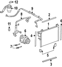 Foto de Condensador de Aire Acondicionado Original para Saab 9-7x 2005 2006 2007 2008 2009 Marca GM Nmero de Parte 89019255