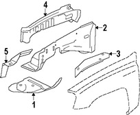 Foto de Protector del Guardafangos Original para Saab 9-7x 2005 2006 2007 2008 2009 Marca GM Nmero de Parte 88980370