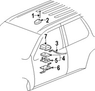 Foto de Antena de GPS Original para Saab 9-7x 2005 Marca GM Nmero de Parte 10335281