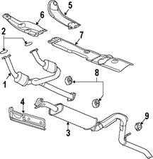 Foto de Sujetador Sistema de Escape Original para Saab 9-7x 2005 2006 2007 2008 2009 Marca GM Nmero de Parte 15120136