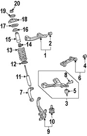 Foto de Bota de Amortiguador Original para Saab 9-7x 2005 2006 2007 2008 2009 Marca GM Nmero de Parte 15196797