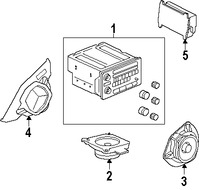 Foto de Altavoz Original para Saab 9-7x 2005 2006 2007 2008 2009 Marca GM N�mero de Parte 15013121