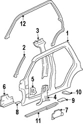 Foto de Sello de la puerta Original para Saab 9-7x 2005 2006 2007 2008 2009 Marca GM Nmero de Parte 25775613