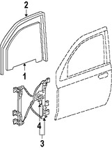 Foto de Cristal de Puerta Original para Saab 9-7x 2005 2006 2007 2008 2009 Marca GM Nmero de Parte 25937070