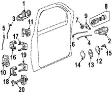 Foto de Motor Actuador de Seguro Elctrico de la puerta Original para Saab 9-7x 2005 2006 2007 Marca GM Nmero de Parte 25664287