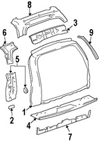 Foto de Soporte de cubierta de parachoques Original para Saab 9-7x 2005 2006 2007 2008 2009 Marca GM N�mero de Parte 15031061