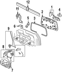 Foto de Manilla Puerta Trasera Original para Saab 9-7x 2005 2006 2007 2008 2009 Marca GM Nmero de Parte 88980651