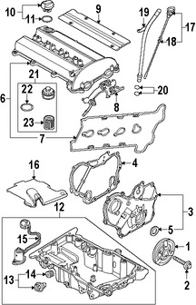 Foto de Tapa de Valvula del Motor Original para Saab 9-3X Saab 9-3 Marca GM Nmero de Parte 12797659