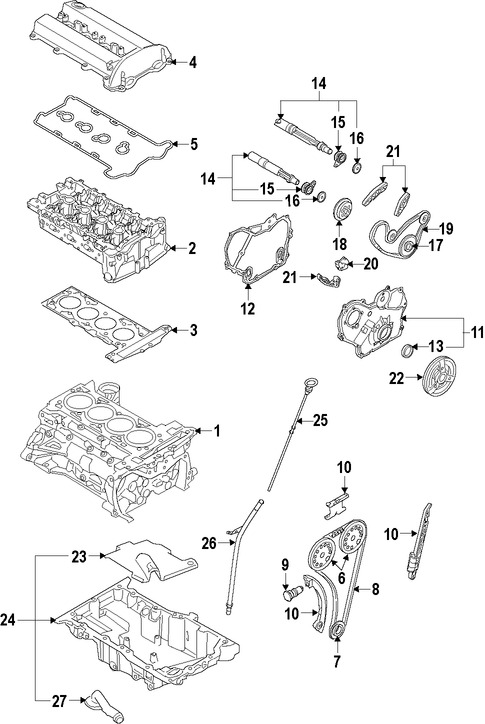 Foto de Sello del cigueal del motor Original para Saab 9-5 2011 Marca GM Nmero de Parte 12591866