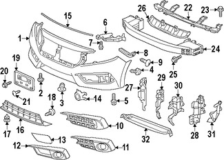 Foto de Barra de impacto de parachoque Original para Honda Civic 2016 2017 Marca HONDA Nmero de Parte 71130TBAA00