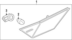 Foto de Luz de marcador lateral Original para Honda Civic 2016 2017 Marca HONDA Nmero de Parte 33850TBAA02