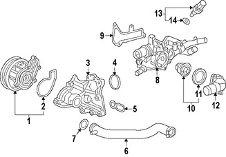 Foto de Anillo toroidal de la carcasa de la bomba de agua  Original para Honda Civic 2016 2017 Honda CR-V 2017 Marca HONDA Nmero de Parte 9130659B003
