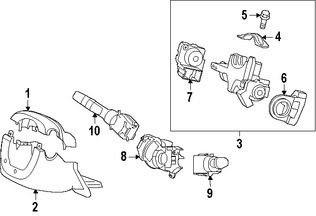 Foto de Cubierta de la Columna de Direccion Original para Honda Civic 2016 2017 Marca HONDA Nmero de Parte 77360TBAA01ZA