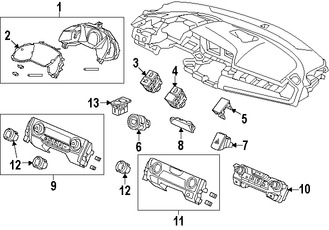 Foto de Indicador de estado del sistema del Air Bag Original para Honda Civic 2016 2017 Marca HONDA Nmero de Parte 77955TBAA01