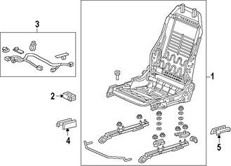 Foto de Bastidor de Asiento Original para Honda Civic 2016 2017 Marca HONDA Nmero de Parte 81526TBAA31