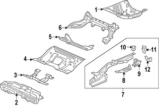 Foto de Travesano Plataforma de Piso Original para Honda Civic 2016 2017 Marca HONDA Nmero de Parte 65740TBAA20ZZ