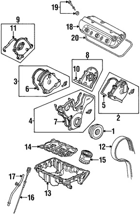Foto de C�rter Original para Acura CL Acura TL Honda Accord Honda Odyssey Marca HONDA N�mero de Parte 11200P8AA00