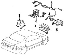 Foto de Mdulo de control del Air Bag Original para Honda Accord 1998 1999 2000 Marca HONDA Nmero de Parte 77960S84A83