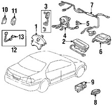 Foto de Mdulo de control del Air Bag Original para Honda Accord 2000 Marca HONDA Nmero de Parte 77960S84A72