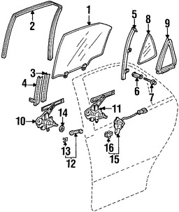 Foto de Motor de Vidrio Elctrico Original para Honda Accord 1998 1999 2000 2001 2002 Marca HONDA Nmero de Parte 72755S84A01