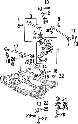 Foto de Muon de Suspensin Original para Honda Accord 1998 1999 2000 2001 2002 Marca HONDA Nmero de Parte 52210S84A52