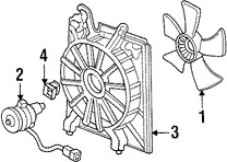 Foto de Aspa del ventilador de enfriamiento del motor Original para Acura TL Acura CL Honda Accord Marca HONDA Nmero de Parte 19020P8CA01