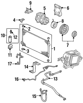 Foto de Manguera de succin Refrigerante Aire Acondicionad Original para Honda Accord 1998 1999 2000 2001 2002 Marca HONDA Nmero de Parte 80311S84A01