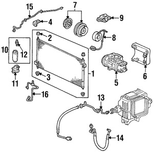 Foto de Manguera de succin Refrigerante Aire Acondicionad Original para Honda Accord 1998 1999 2000 Marca HONDA Nmero de Parte 80311S87A01